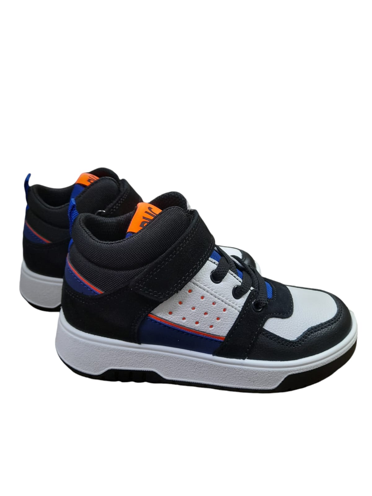Sneaker PRIMIGI SPORT scarpa ginnastica/basket da bambino pelle/nappa bottolato nero