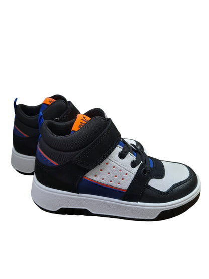 Sneaker PRIMIGI SPORT scarpa ginnastica/basket da bambino pelle/nappa bottolato nero