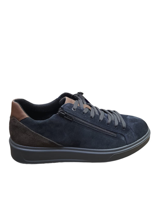 Sneakers IGI&CO scarpa sportiva uomo MADE IN ITALY in scamosciato special blu notte
