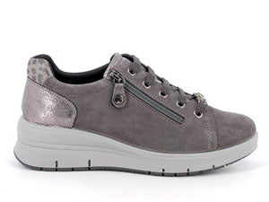 Sneakers ENVAL SOFT scarpa sportiva linea confort MADE IN ITALY in camoscio grigio