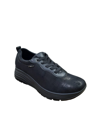 Sneakers ENVAL SOFT scarpa donna MADE IN ITALY in tessuto TEKFIT nero laminato
