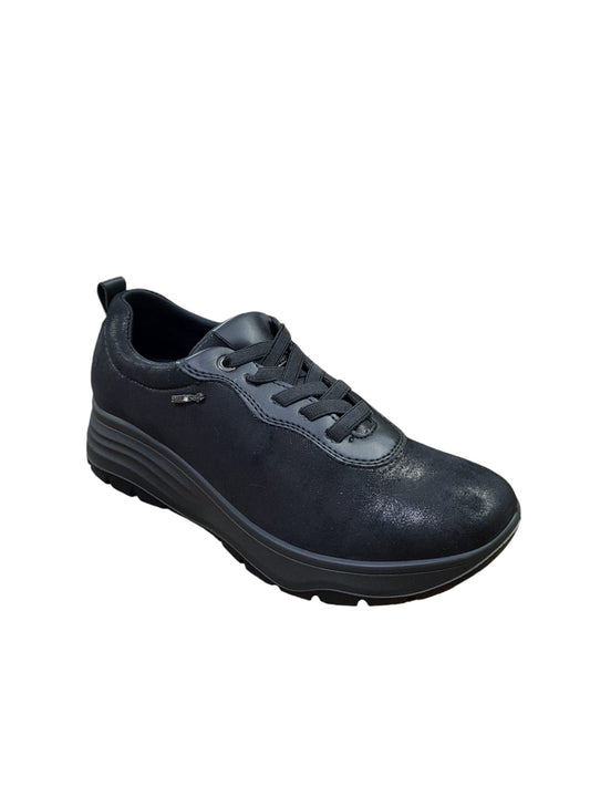 Sneakers ENVAL SOFT scarpa donna MADE IN ITALY in tessuto TEKFIT nero laminato