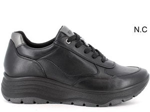 Scarpe donna IGI&CO sneakers MADE IN ITALY in pelle di nappa soft nero