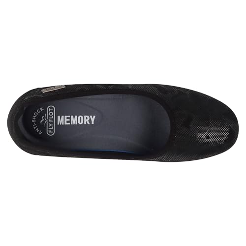Mocassino FLY FLOT linea confort in nabuk tekfit elasticizzato nero