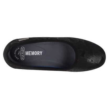Mocassino FLY FLOT linea confort in nabuk tekfit elasticizzato nero
