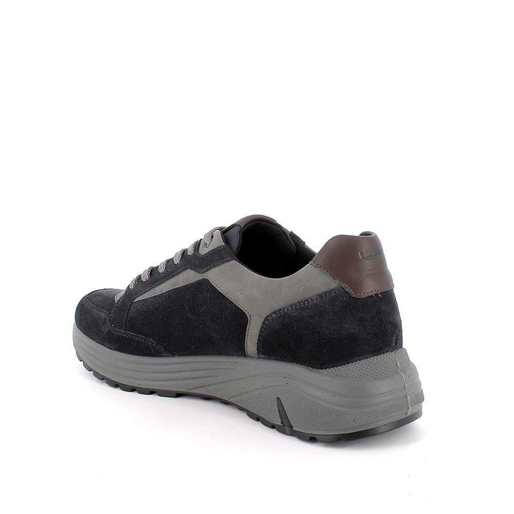 Sneakers IGI&CO scarpa sportiva uomo MADE IN ITALY in camoscio special blu