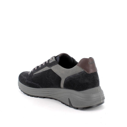 Sneakers IGI&CO scarpa sportiva uomo MADE IN ITALY in camoscio special blu