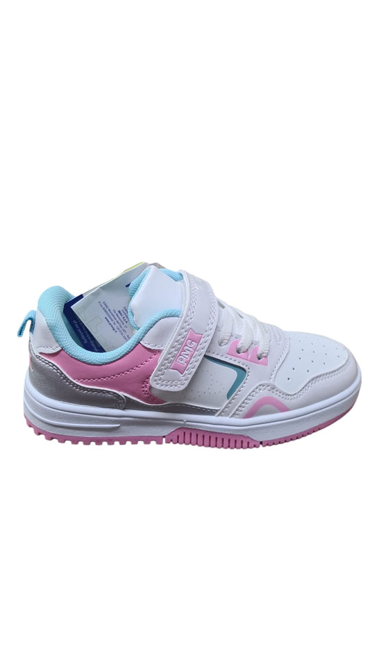 Sneaker PRIMIGI SPORT scarpa ginnastica da bambina in pelle e venice bianco a strappi