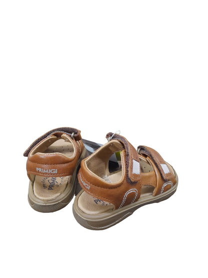 Sandalo PRIMIGI scarpa da bambino PRIMI PASSI in Pelle/vitello anticato cognac