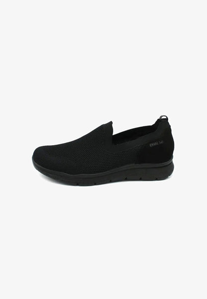 Mocassino ENVAL SOFT scarpa da uomo MADE IN ITALY tessuto elasticizzato Flyknit nero