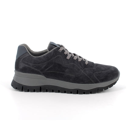 Scarpa uomo IGI&CO sneakers MADE IN ITALY in camoscio special blu notte