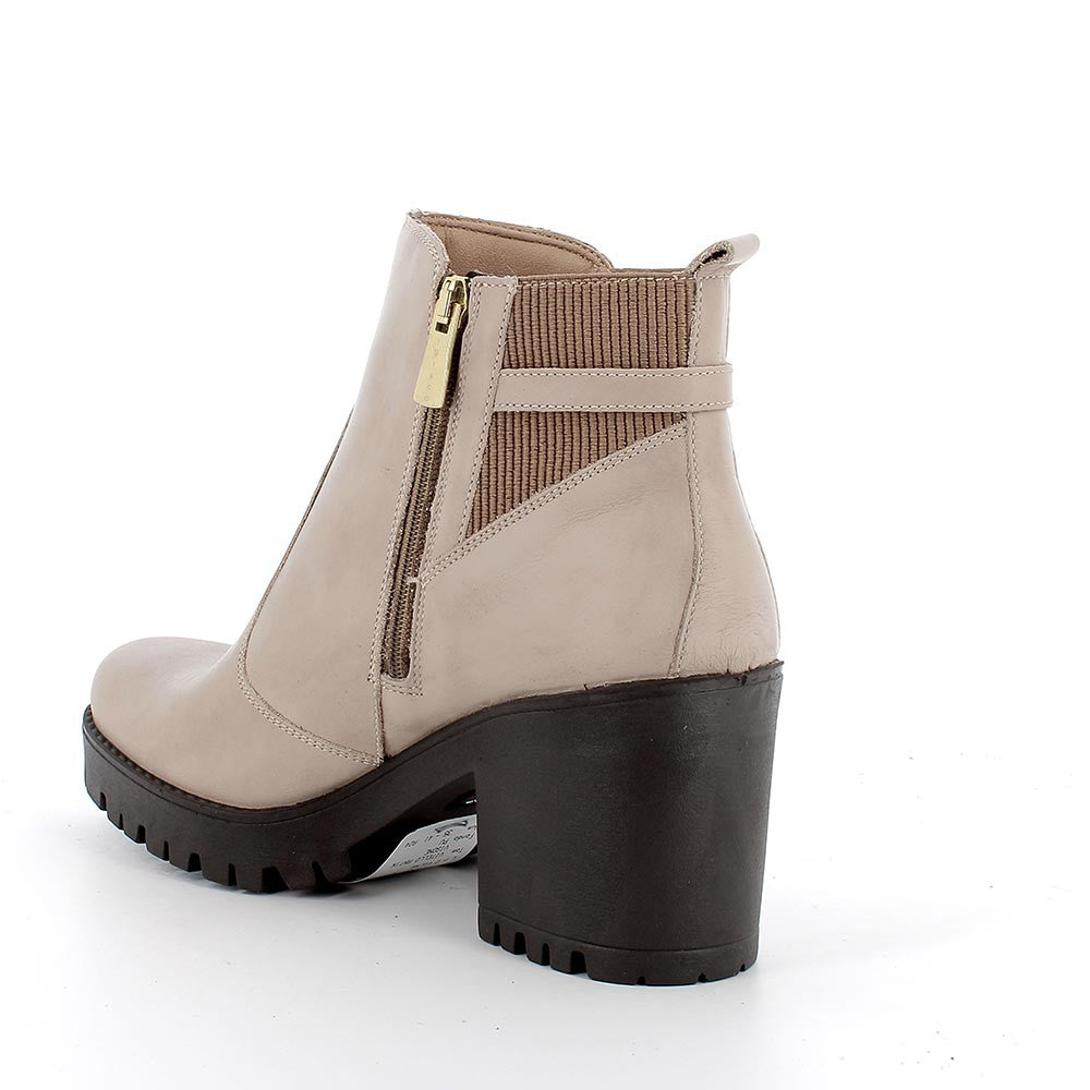 Tronchetto IGI&CO stivaletto tacco MADE IN ITALY donna pelle/vitello anticato visone