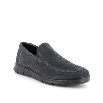 Mocassino IGI&CO scarpa da uomo MADE IN ITALY in nabuk gum blu notte