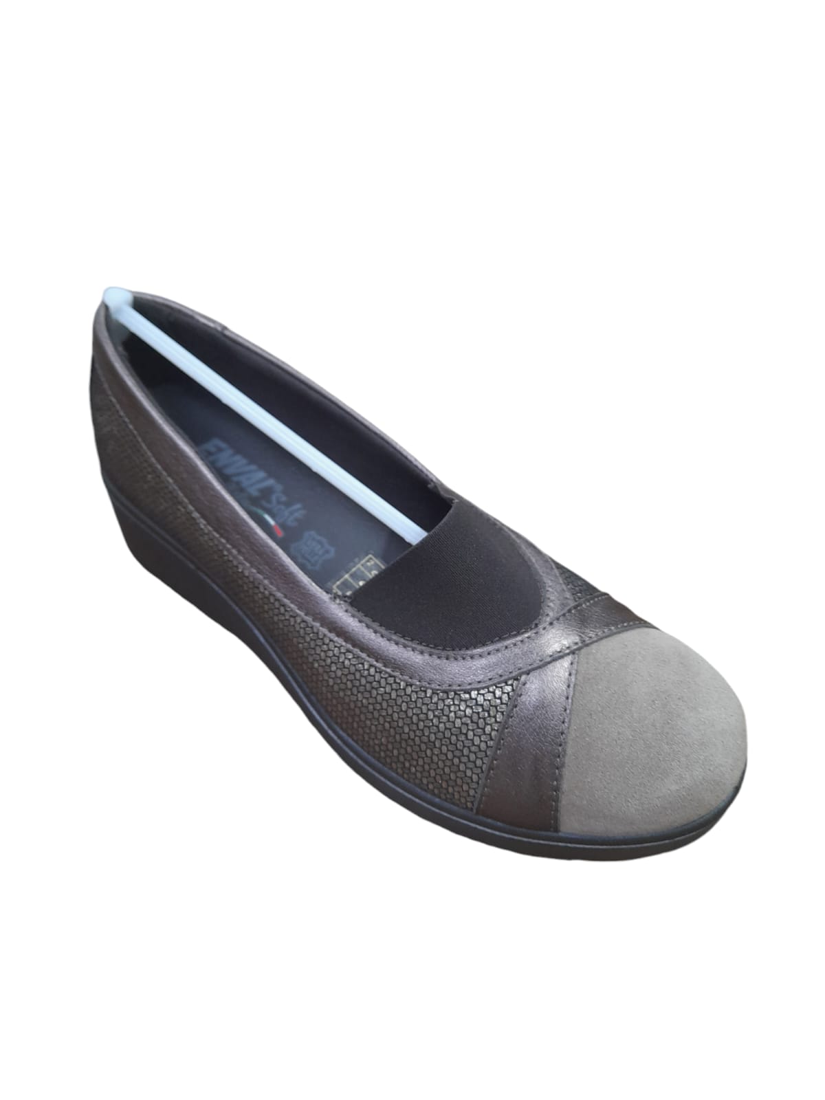 Mocassino ENVAL SOFT scarpa donna MADE IN ITALY linea confort camoscio beige/taupe
