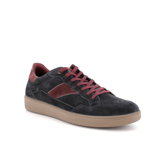 Scarpa IGI&CO sneakers uomo MADE IN ITALY in Camoscio blu notte