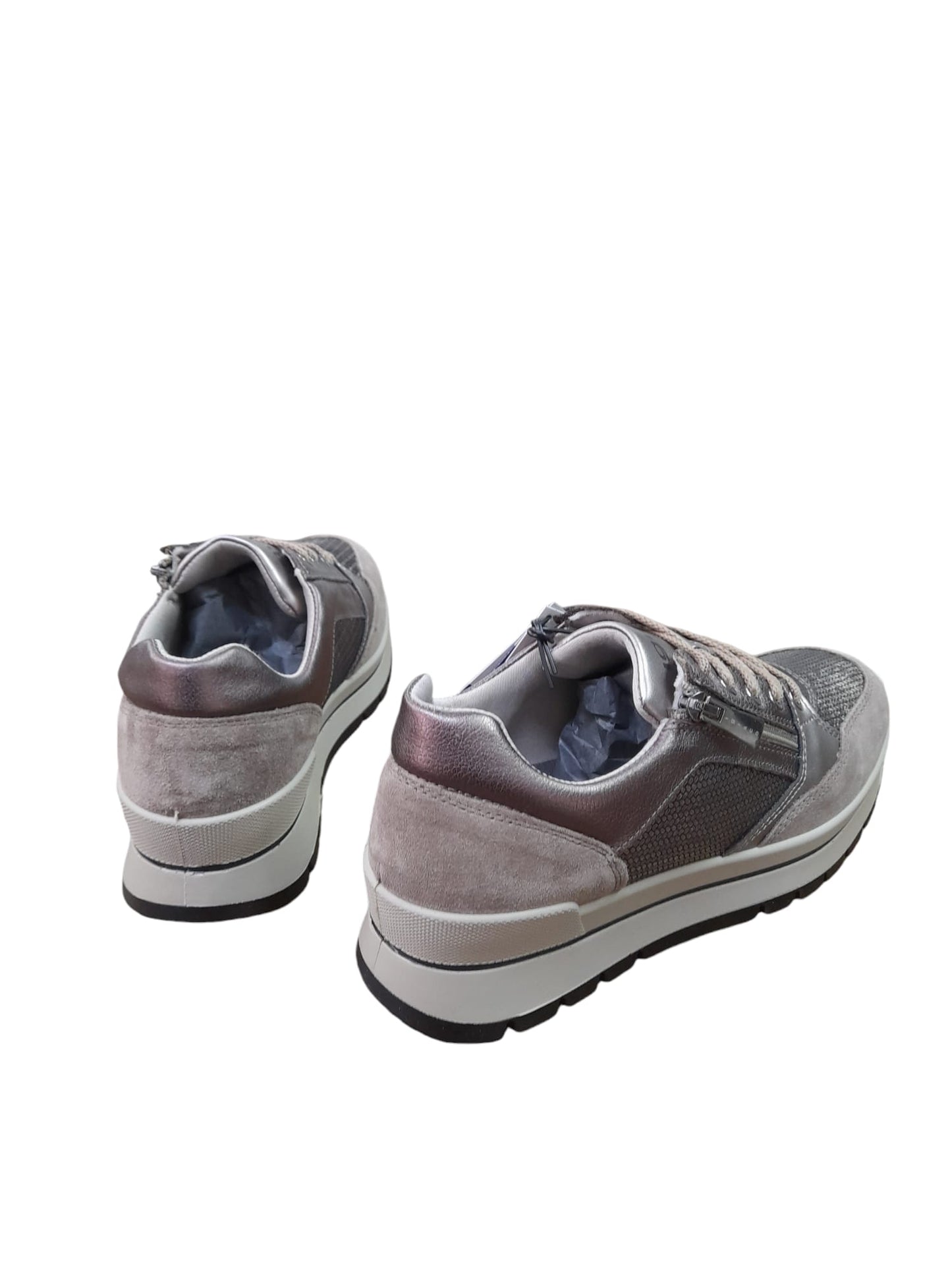 Sneakers IGI&CO scarpa sportiva donna MADE IN ITALY scamosciato max fango/beige