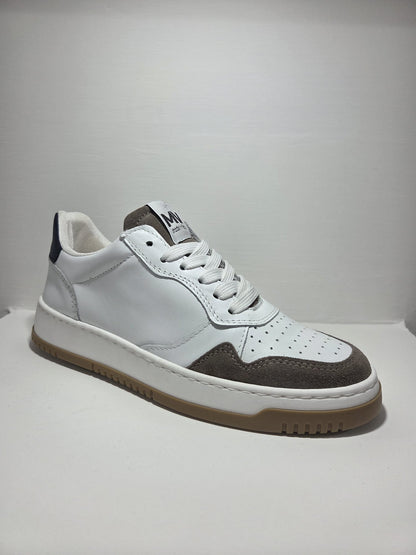 Sneakers uomo in pelle bianco MVshoes calzature MADE IN ITALY