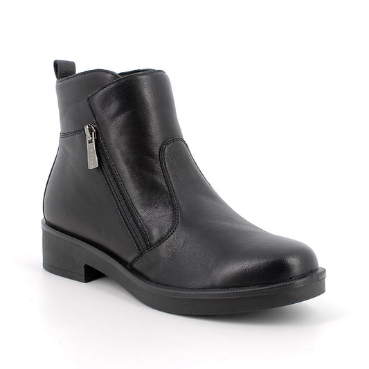 Tronchetto IGI&CO stivaletto donna MADE IN ITALY in pelle/nappa soft nero