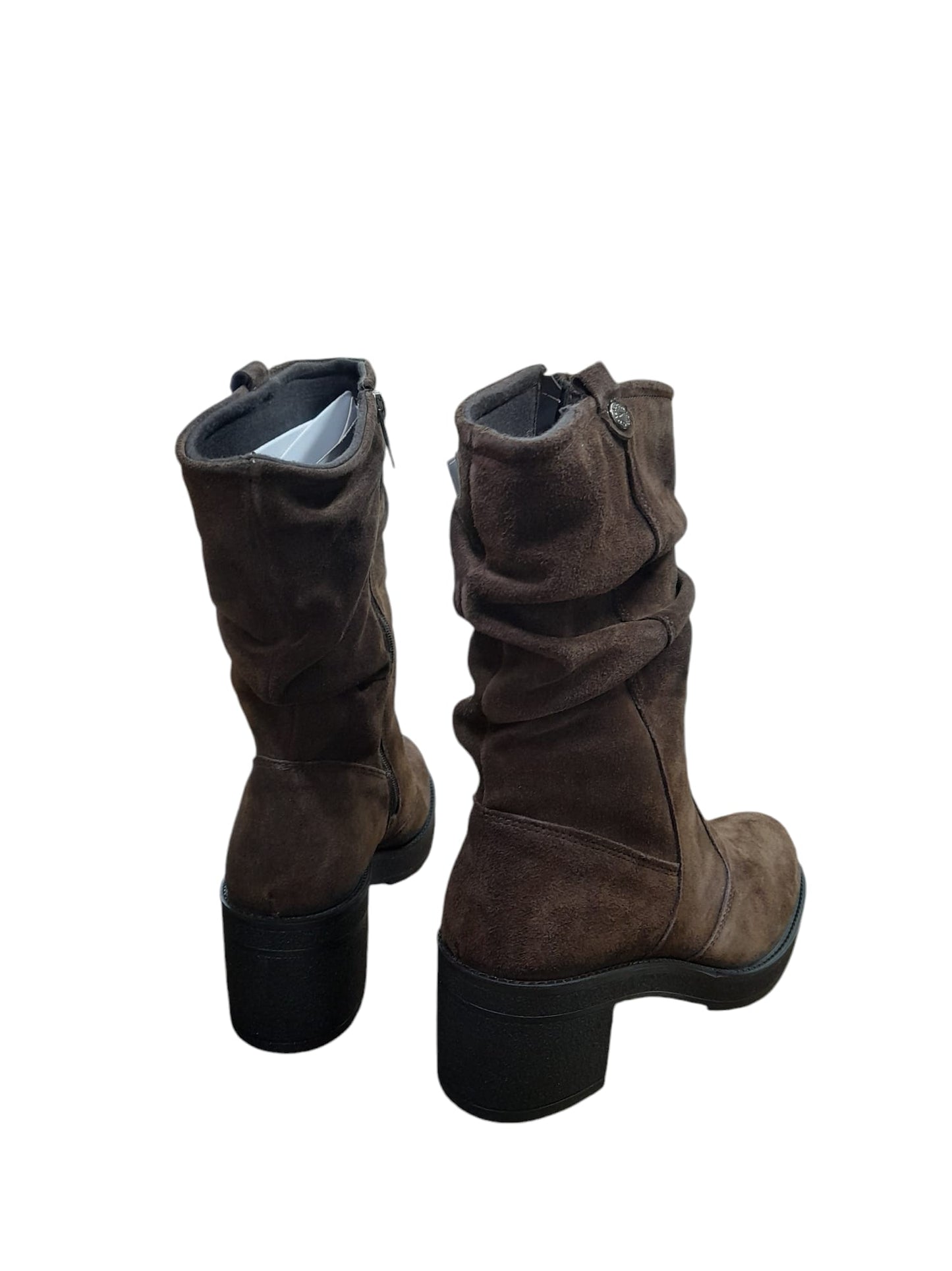 Stivale IGI&CO scarpa da donna MADE IN ITALY in camoscio soft stropicciato marrone