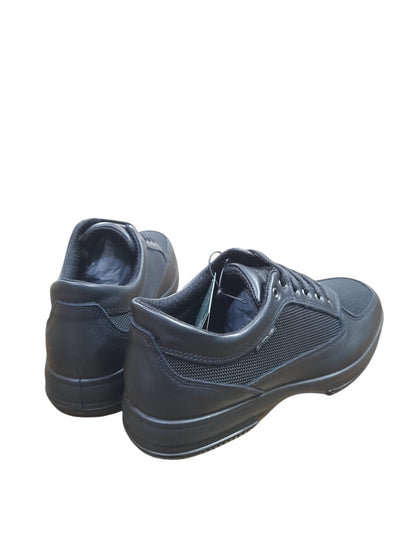 Sneaker ENVAL SOFT scarpa uomo MADE IN ITALY INTERACTIVE pelle/nappa soft e rete nero