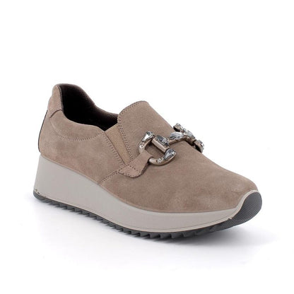 Mocassino ENVAL SOFT scarpa donna casual MADE IN ITALY in camoscio super fango