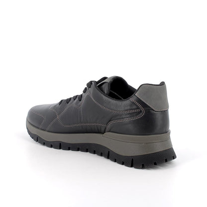 Sneakers IGI&CO scarpa sportiva da uomo MADE IN ITALY in pelle/vitello rag nero