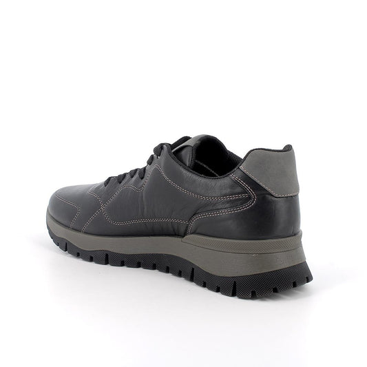 Sneakers IGI&CO scarpa sportiva da uomo MADE IN ITALY in pelle/vitello rag nero