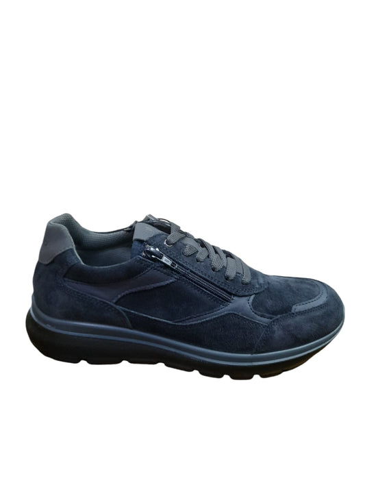 Sneakers IGI&CO scarpa sportiva uomo MADE IN ITALY in camoscio special blu notte
