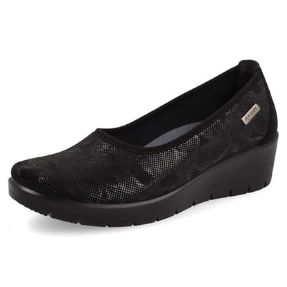 Mocassino FLY FLOT linea confort in nabuk tekfit elasticizzato nero