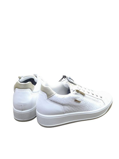 Sneakers IGI&CO scarpa sportiva da donna MADE IN ITALY in pelle di nappa soft bianco