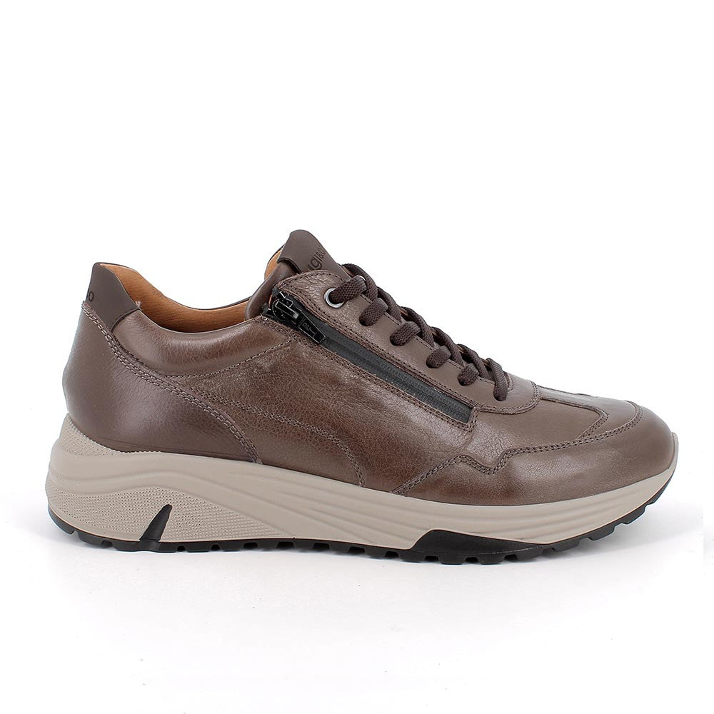 Sneakers IGI&CO scarpa sportiva/casual uomo MADE IN ITALY in pelle/vitello rag caffe