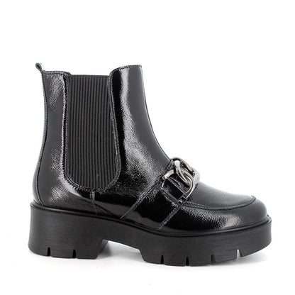 Anfibio IGI&CO scarponcino donna MADE IN ITALY in naplak nero