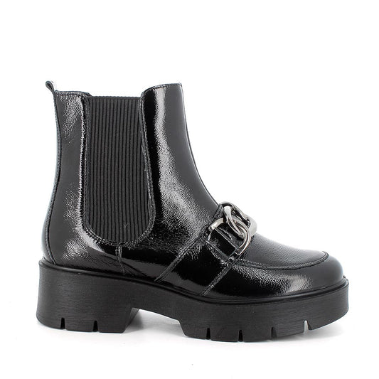 Anfibio IGI&CO scarponcino donna MADE IN ITALY in naplak nero