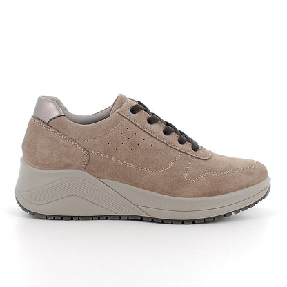 Sneakers IGI&CO scarpa donna MADE IN ITALY in camoscio crosta fango