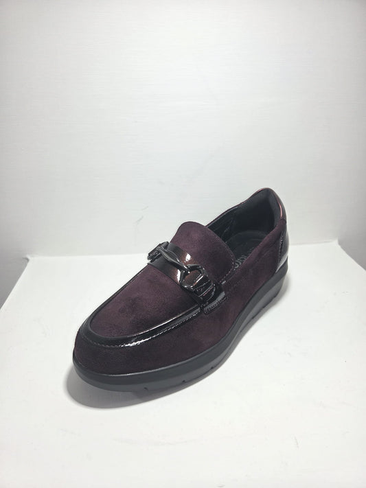 Mocassino AMARPIES scarpa linea comoda da donna in camoscio bordeaux
