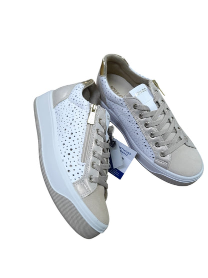 Sneakers IGI&CO scarpa sportiva donna MADE IN ITALY pelle di nappa bianco e camoscio