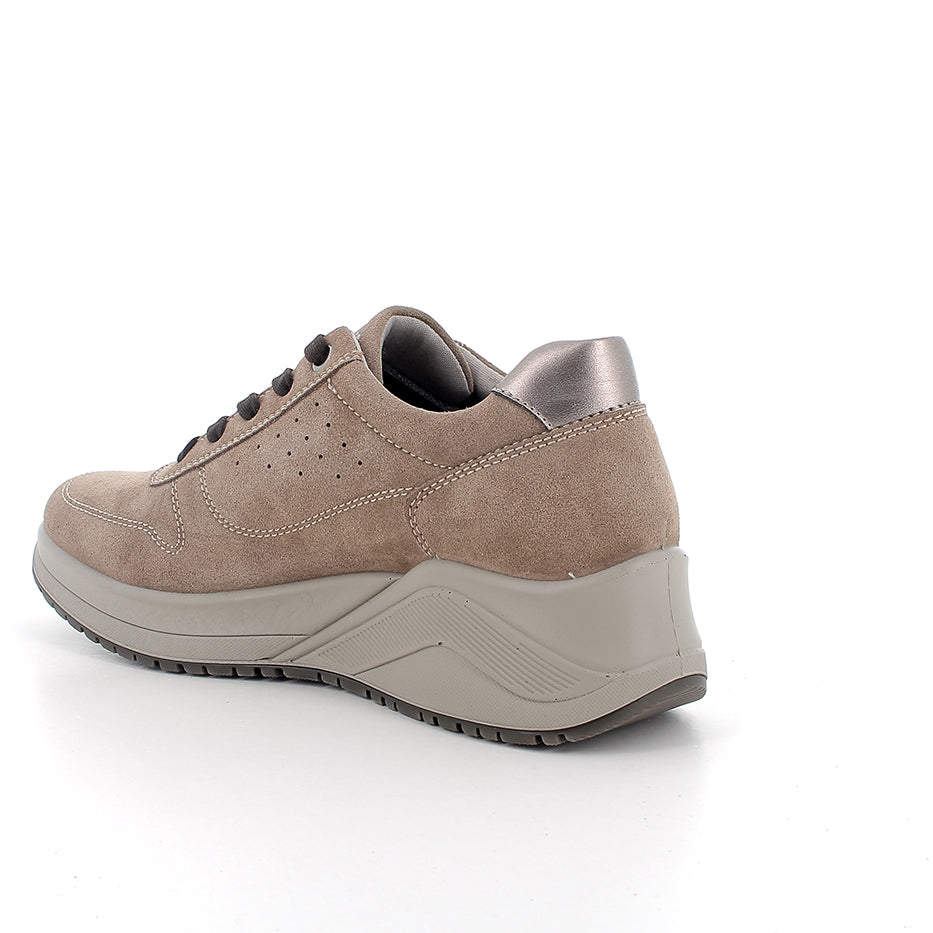 Sneakers IGI&CO scarpa donna MADE IN ITALY in camoscio crosta fango