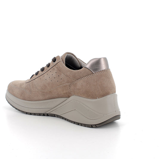 Sneakers IGI&CO scarpa donna MADE IN ITALY in camoscio crosta fango