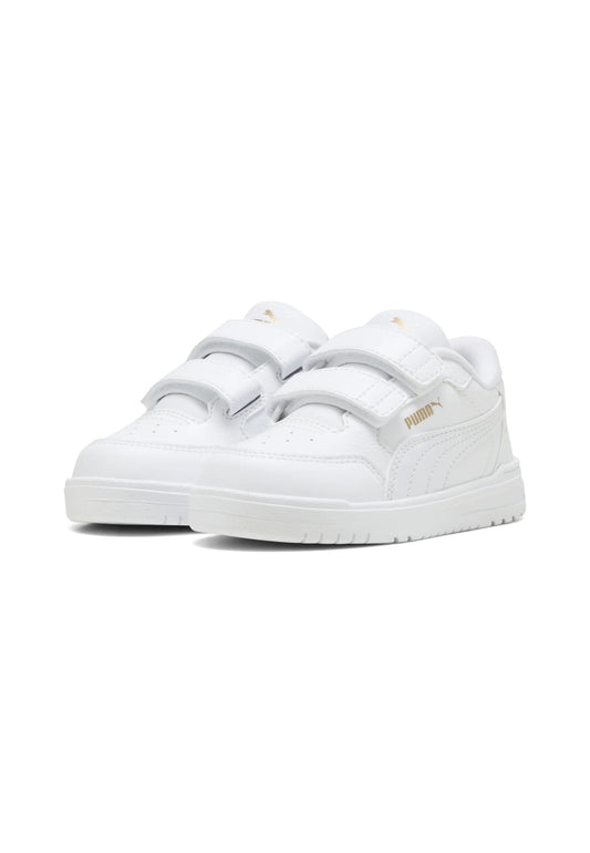 Sneakers PUMA SHUFFLE DOWNTOWN LO V PS scarpa ginnastica da bambino in pelle bianco
