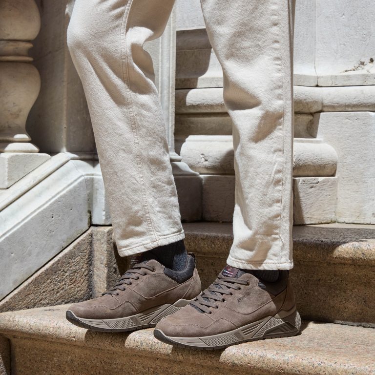 Scarpa uomo ENVAL SOFT sneakers MADE IN ITALY in camoscio/crosta tortora