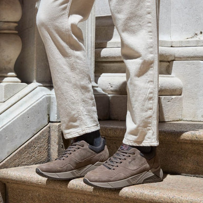 Scarpa uomo ENVAL SOFT sneakers MADE IN ITALY in camoscio/crosta tortora