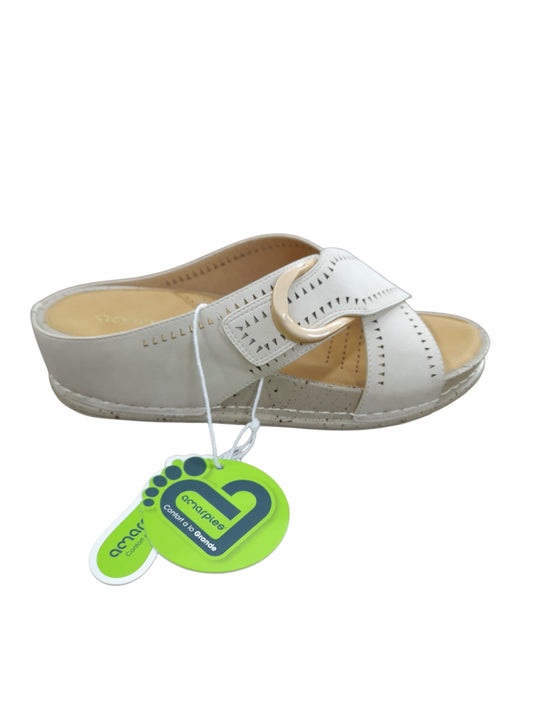Scalzato AMARPIES scarpa/sandalo donna in pelle beige chiaro