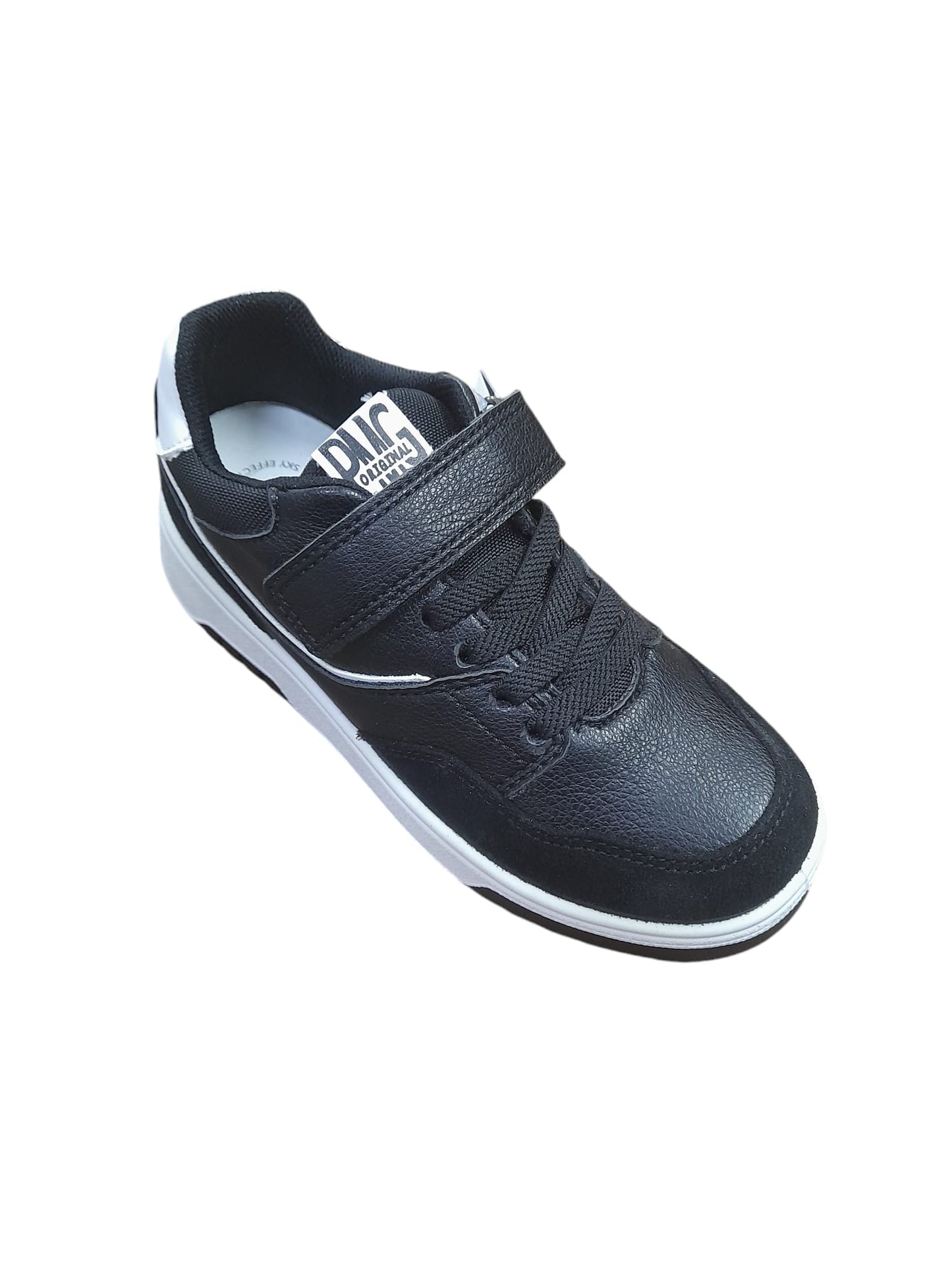 Sneaker PRIMIGI SPORT scarpa ginnastica da bambino in pelle/nappa bottolato nero