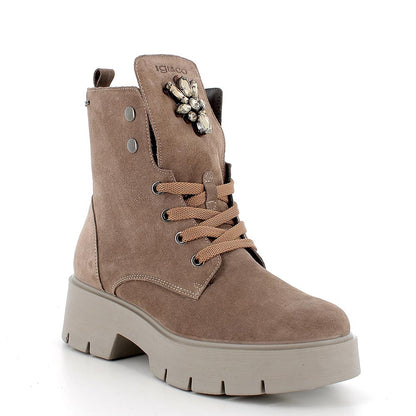Tronchetto IGI&CO anfibio donna MADE IN ITALY in scamosciato super fango