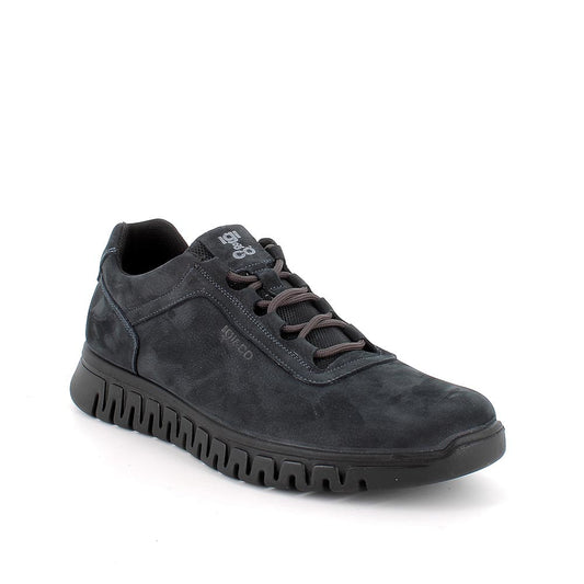 Sneakers IGI&CO scarpa sportiva uomo MADE IN ITALY in nabuk gum blu con memory foam