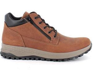 Scarponcino IGI&CO scarpa da uomo a colletto rialzato MADE IN ITALY in nabuk marrone