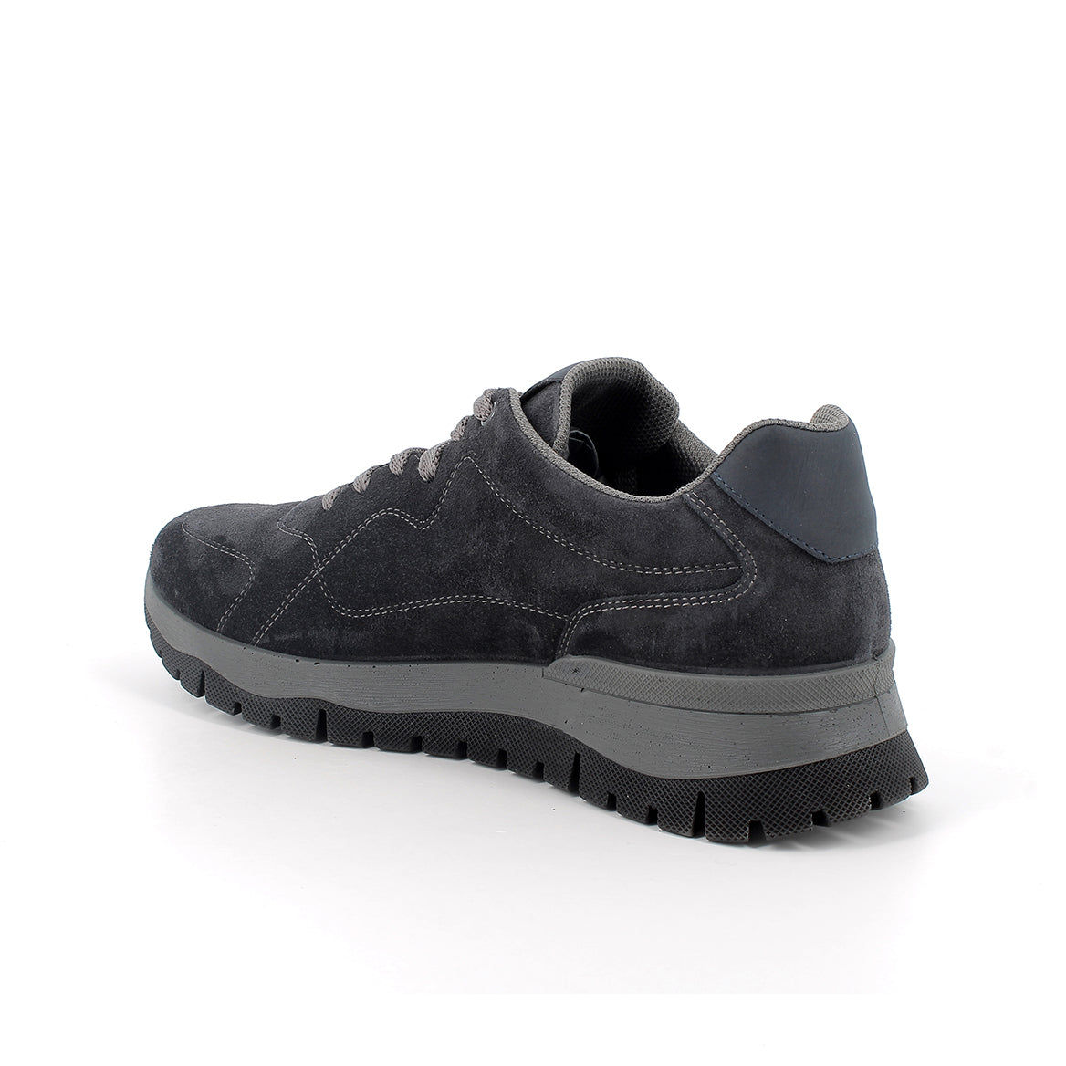 Scarpa uomo IGI&CO sneakers MADE IN ITALY in camoscio special blu notte