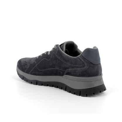 Scarpa uomo IGI&CO sneakers MADE IN ITALY in camoscio special blu notte