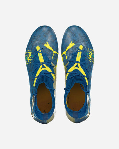 Scarpe da calcio FUTURE 7 NEYAMAR Jr MATH BNA FG/AG uomo in pelle blu e giallo