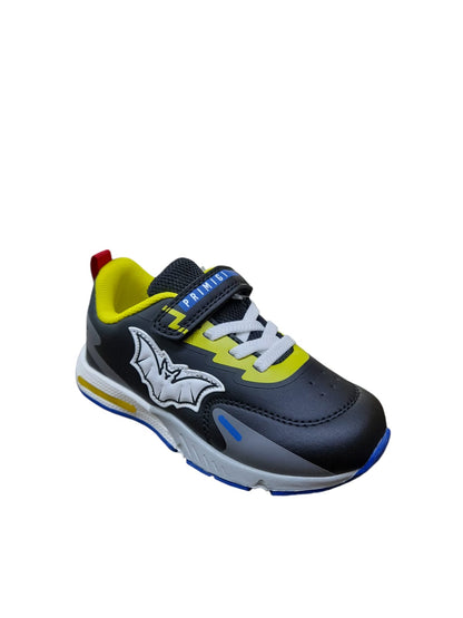 Scarpa PRIMIGI SPORT LIGHTS ginnastica bambino primi passi a luci bambino pelle nero